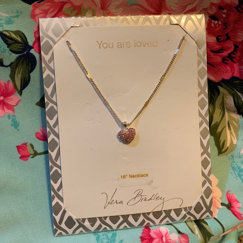 Vera Bradley Pink Heart Necklace